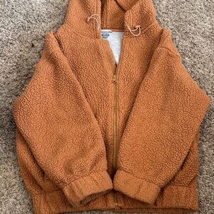 Aerie Women's Sherpa Puffer Jacket - Warm Rust